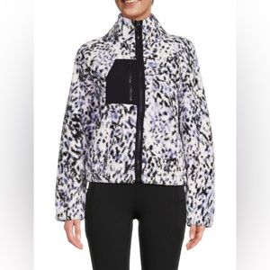 Sage Collective Retro Faux Shearling Zip Up Jacket NWT